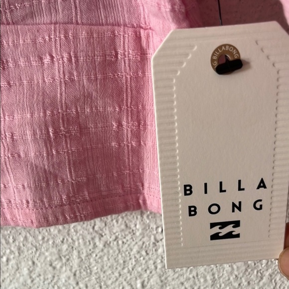BILLABONG Pink Ruched Crop Top - Picture 5 of 10